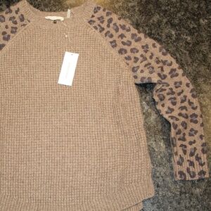 NWT Rebecca Taylor Wildcat Sweater Long Sleeve in Alder Heather - Women size M